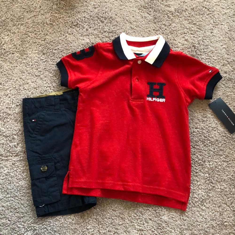 2T Tommy Hilfiger shirt and shorts